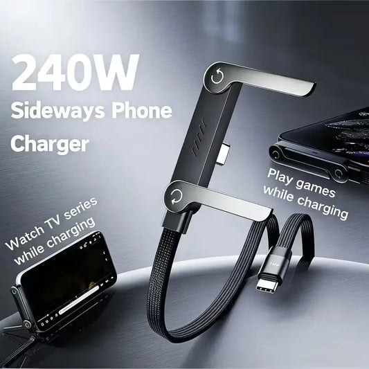 240W ( 2 In 1 Type C Fast Charging Cable+ Mobile Stand )